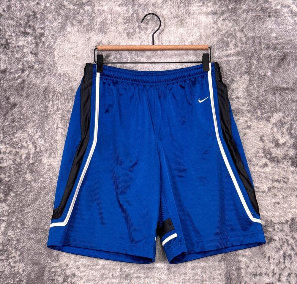 Vintage Nike Dazzle Basketball Shorts Medium Mens Blue Y2K Baggy Basketball